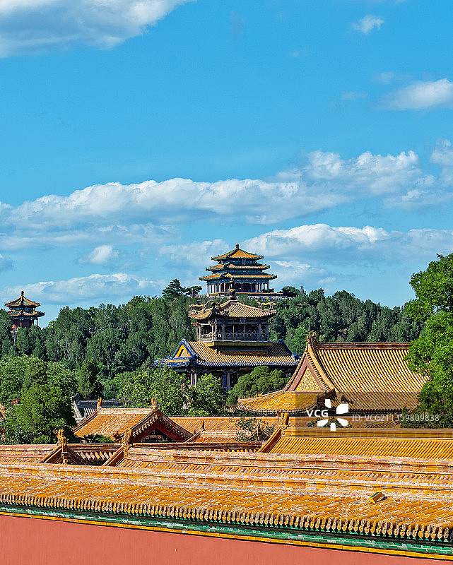 故宫远眺景山图片素材