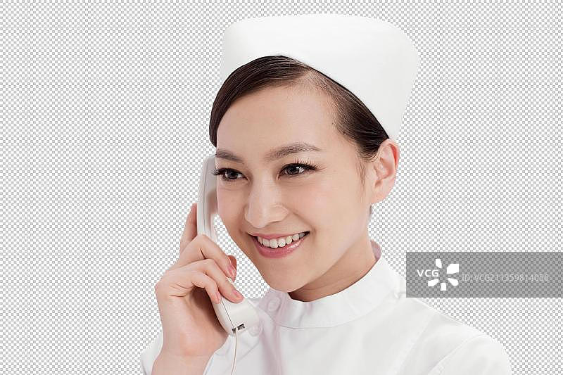 护士打电话图片素材