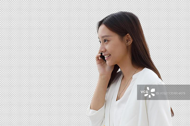 车站等车的青年女人图片素材