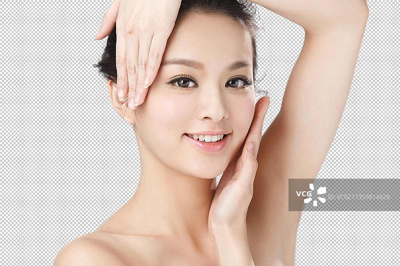 东方女人妆面图片素材