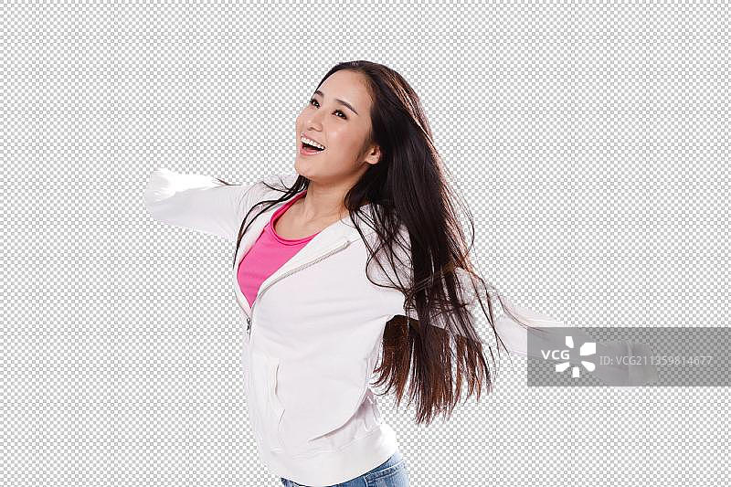 青春活力的年轻女孩图片素材