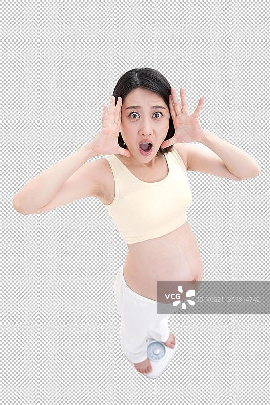 孕妇称体重图片素材