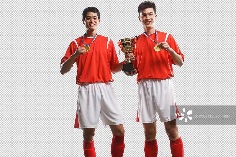 足球运动员庆祝成功图片素材