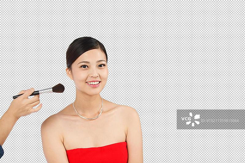 青年女演员化妆图片素材