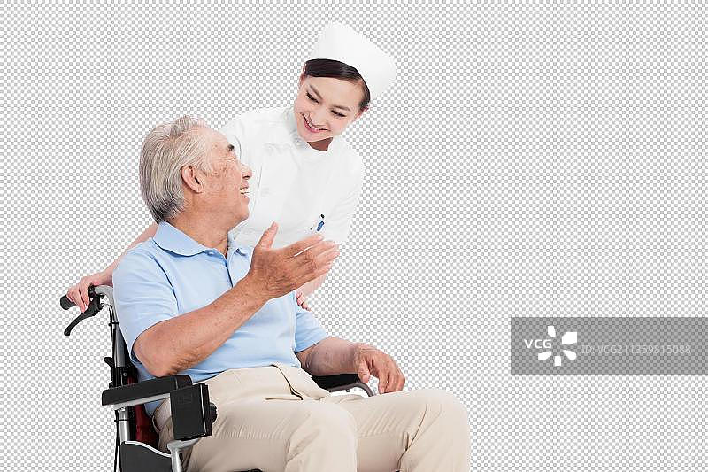 护士和老年人图片素材