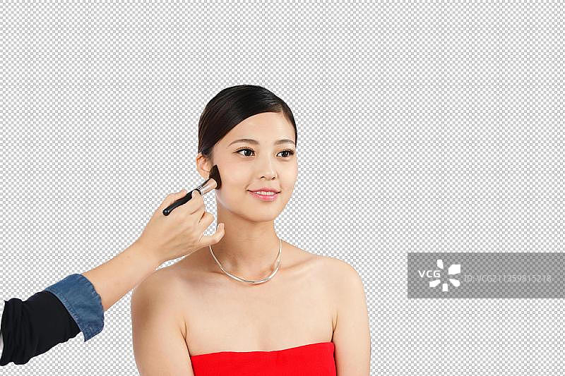 青年女演员化妆图片素材