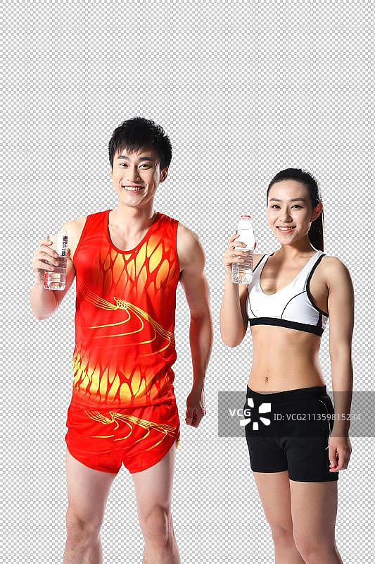 运动员喝水图片素材