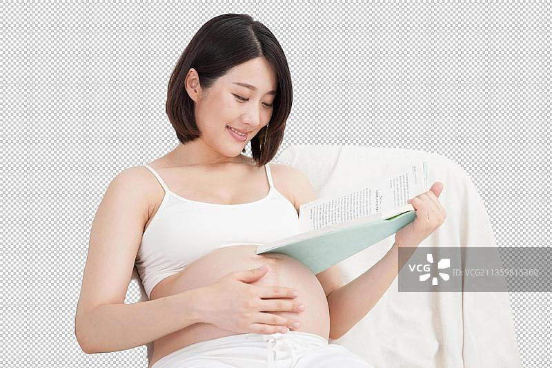 孕妇看书图片素材