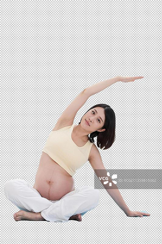 孕妇做瑜伽图片素材