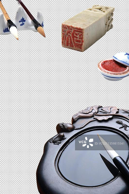 文房四宝与印章图片素材