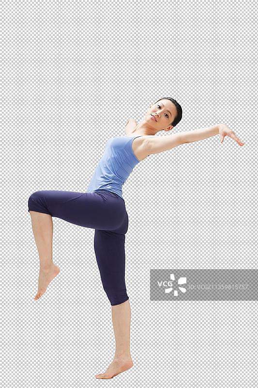 年轻女孩跳舞图片素材