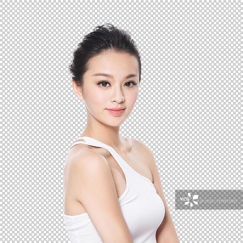 东方青年女人肖像图片素材