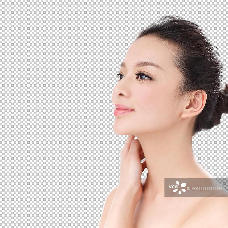 东方女人妆面图片素材