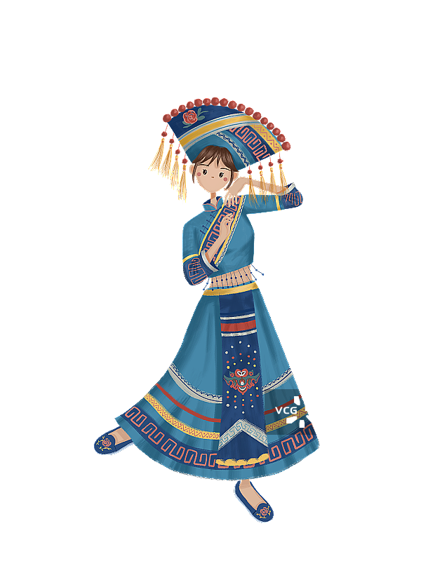 壮族姑娘免抠人像图片素材