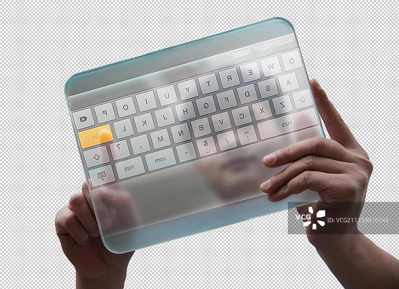 商务人士操作键盘图片素材