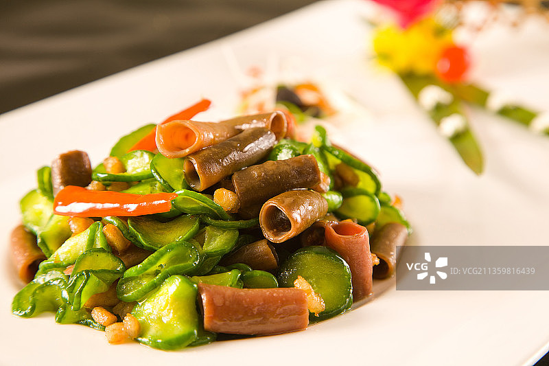 清炒黄瓜海肠图片素材