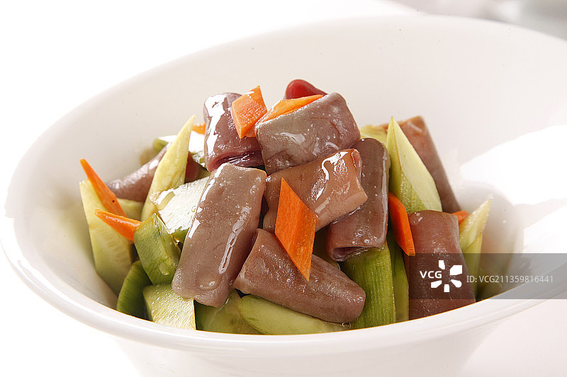 黄瓜炒海肠图片素材