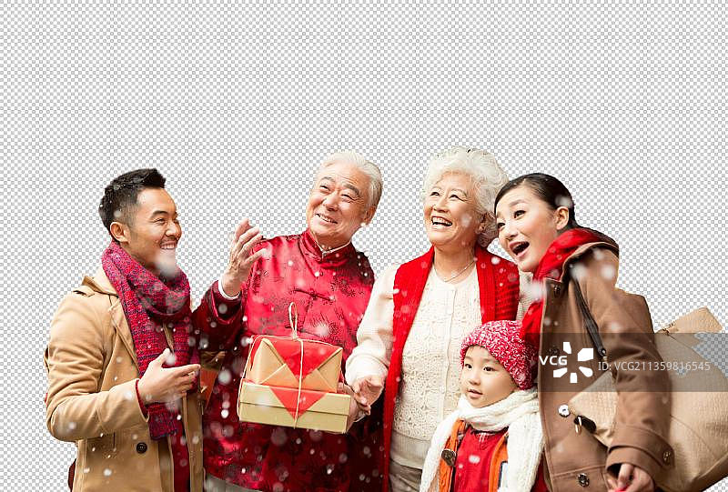 东方家庭过年图片素材