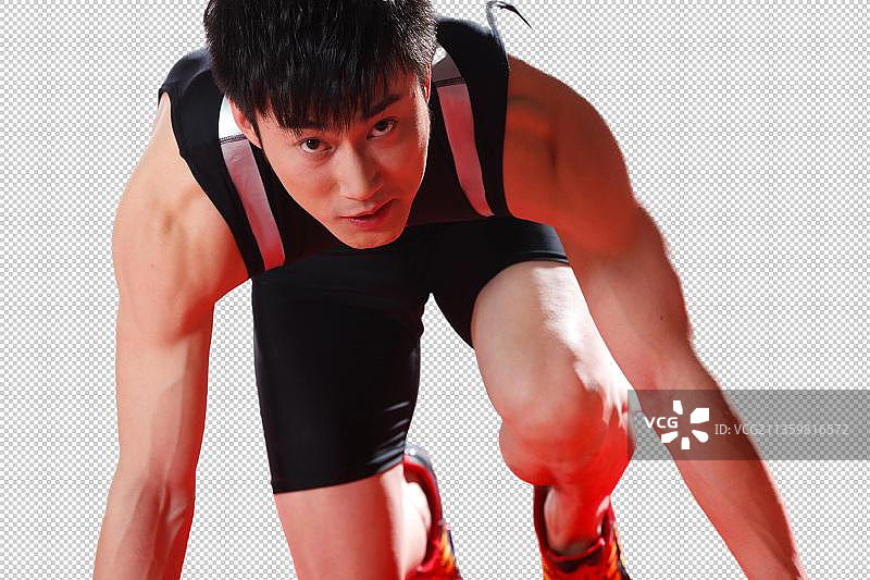 男运动员起跑图片素材