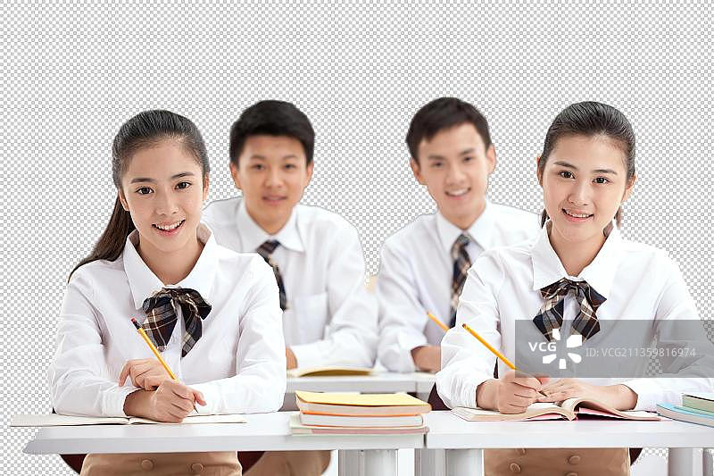 中学生在教室里学习图片素材