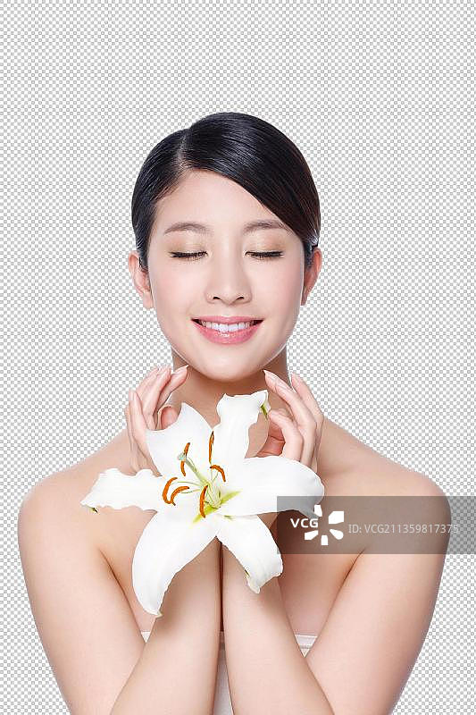 美女鲜花图片素材