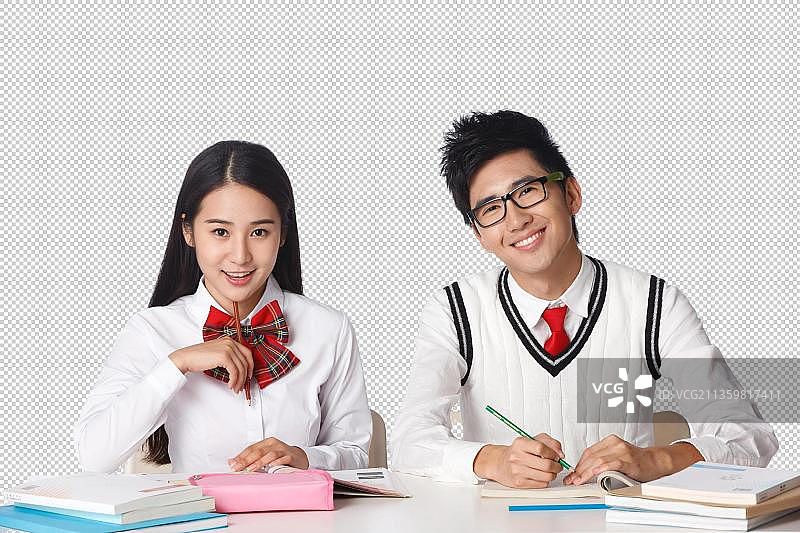 青春活力的青年学生图片素材