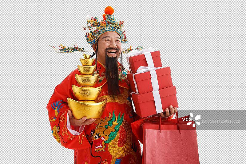 财神爷购物图片素材