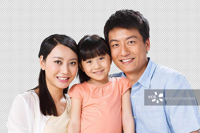幸福的一家三口的全家福图片素材