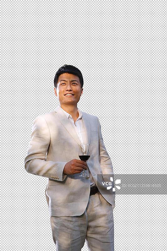 成功的东方男人在生态厨房图片素材