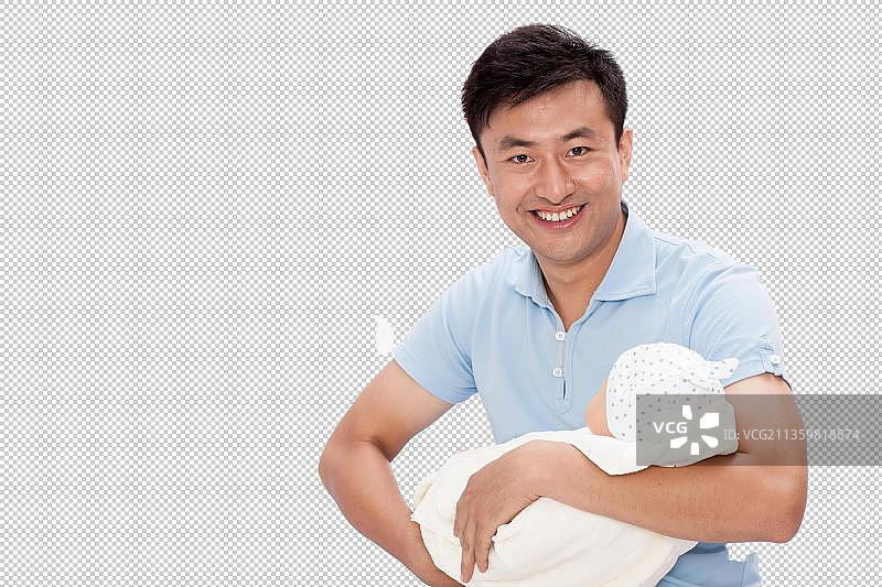 年轻夫妇抱着婴儿图片素材