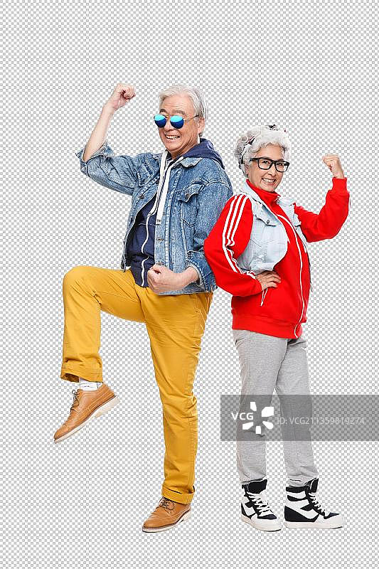 时尚的老年夫妇图片素材