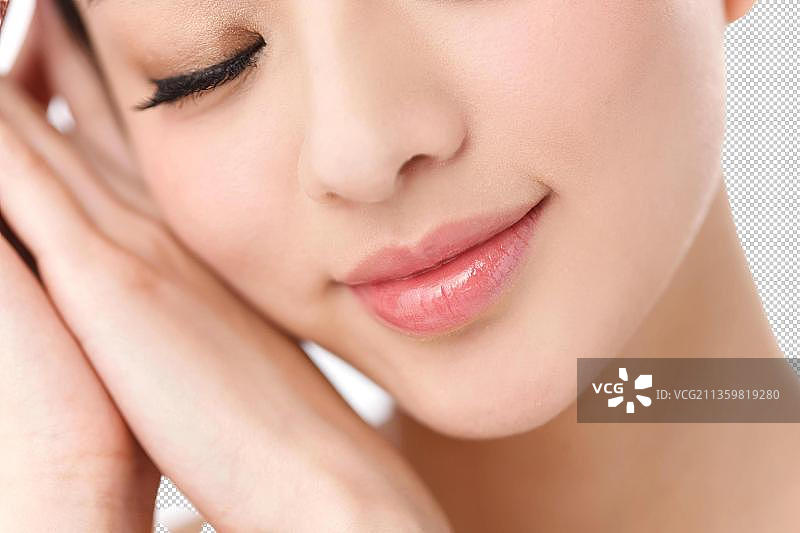 东方女人妆面图片素材