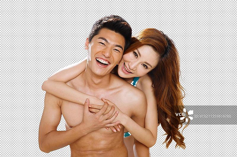 海边的浪漫情侣图片素材