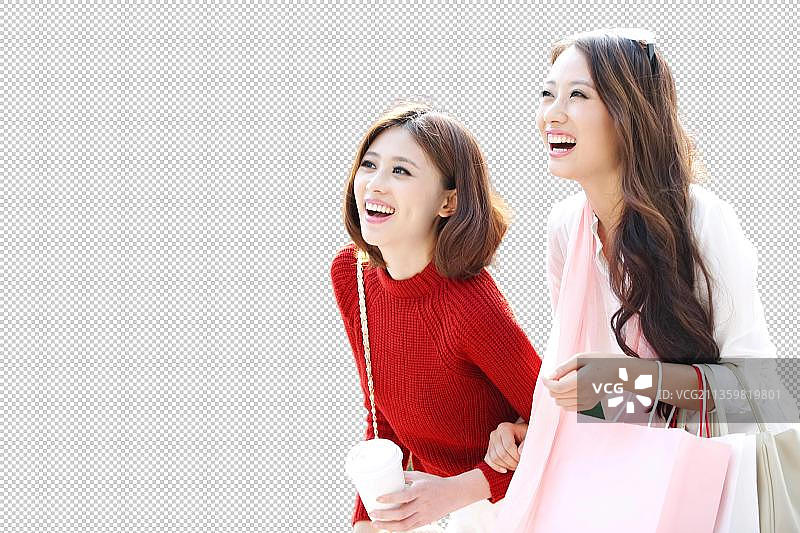 东方女人购物图片素材