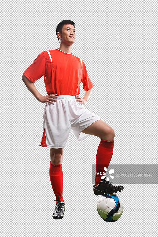 足球运动员踢球图片素材