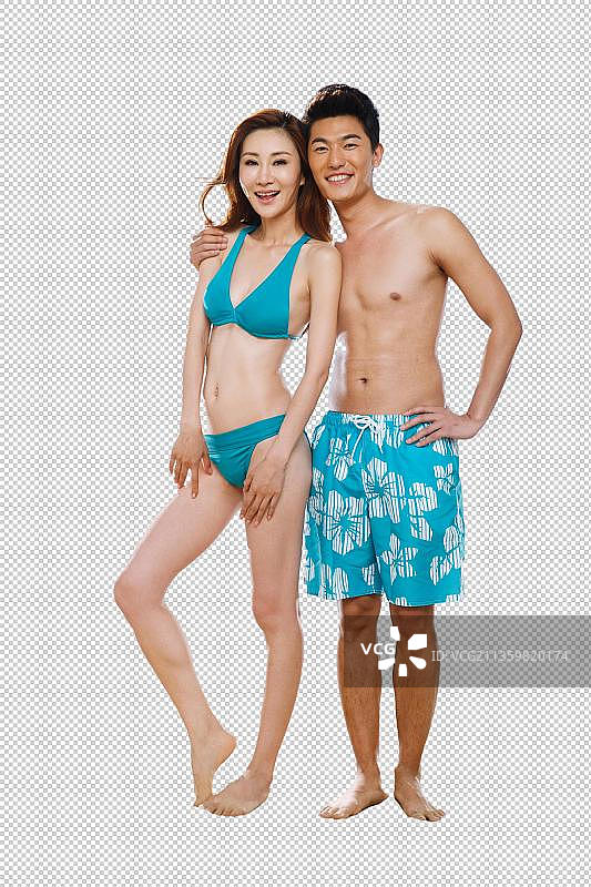 海边的浪漫情侣图片素材