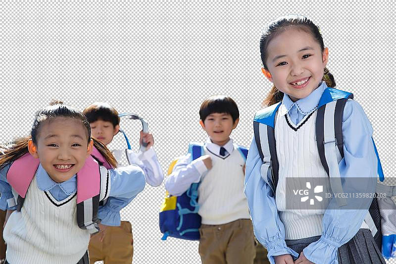 背着书包的小学生图片素材