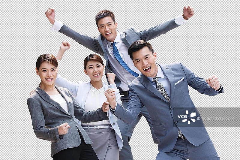 商务人士欢呼庆祝成功图片素材