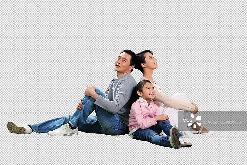 东方家庭郊游图片素材