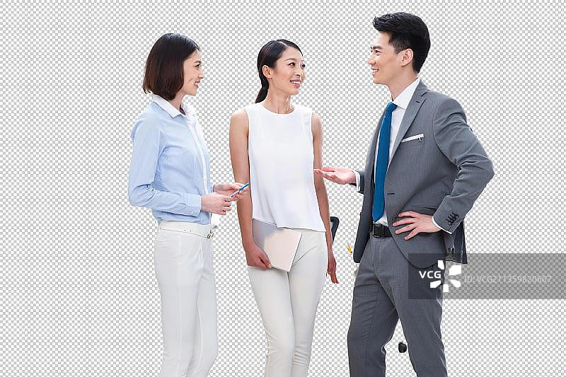 年轻的商务人士在办公室快乐工作图片素材