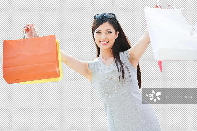 东方女人在购图片素材