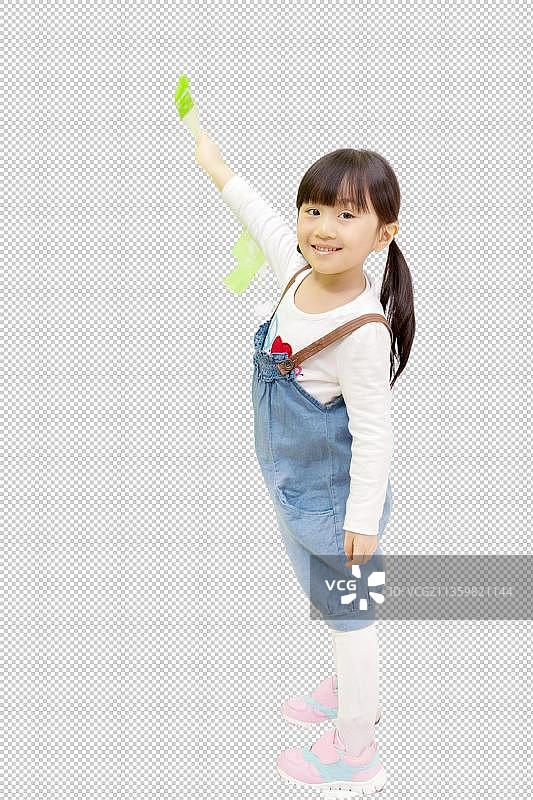 小女孩快乐装修图片素材