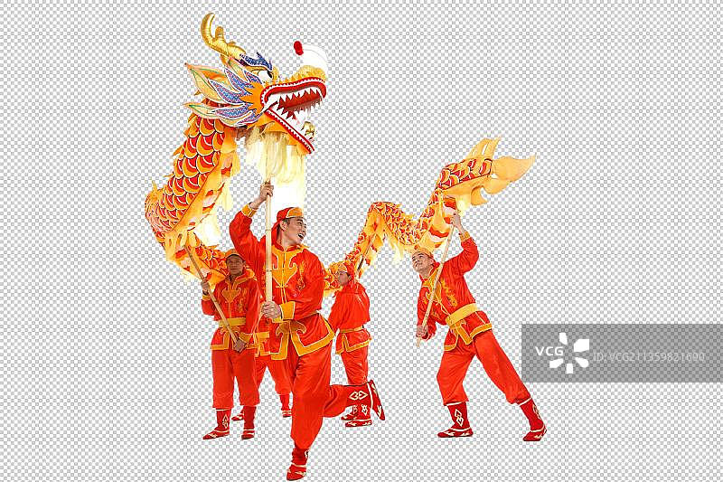 东方人舞龙图片素材