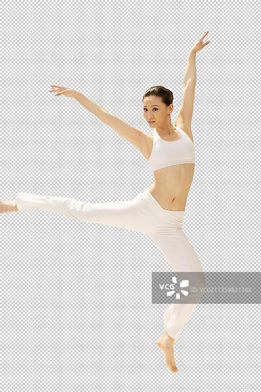年轻女孩跳舞图片素材