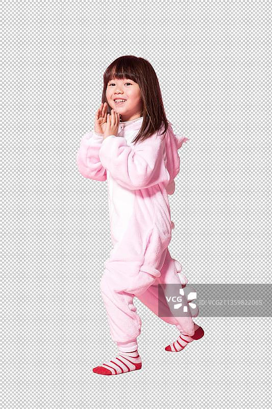 穿着动物服装的女孩图片素材