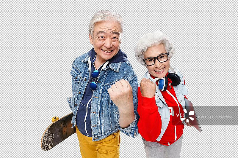 时尚的老年夫妇图片素材