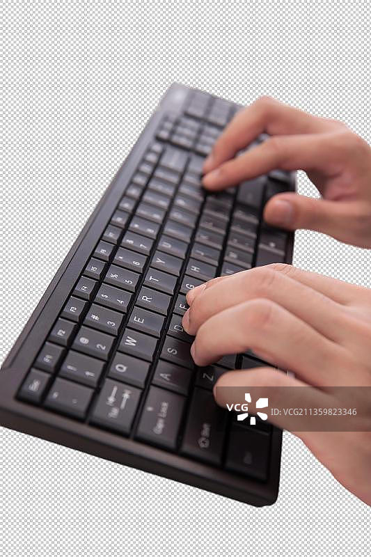 手按电脑键盘图片素材