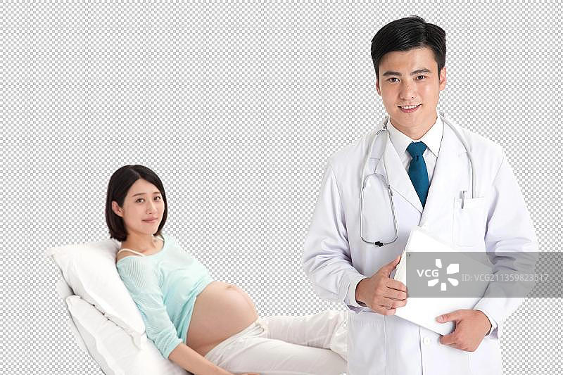 医生和孕妇图片素材
