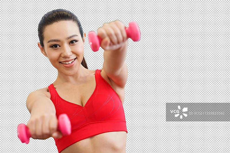 青年女人健身图片素材