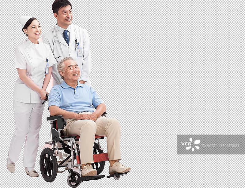 医生和老年人图片素材